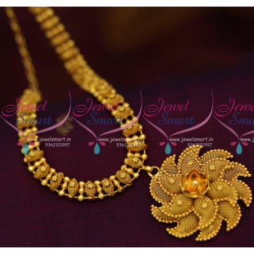 NL8023 Beads Emboss Design South Indian Imitation Gold Jewellery Shop Online