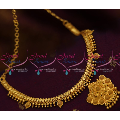 NL8436 Simple Beads Design Chain Necklace Gold Plated Traditional Imitation