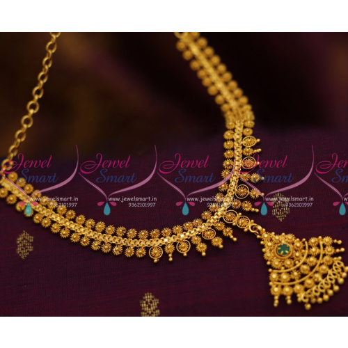 NL8438 Spiral Design Broad Necklace Gold Plated Traditional Imitation Jewellery