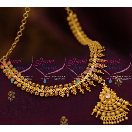 NL8439 Spiral Design Broad Necklace Gold Plated Traditional Imitation Jewellery