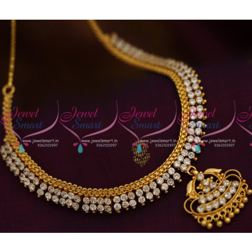NL8613 White AD Attiga Traditional Gold Design Imitation Jewellery Necklace Set Buy Online