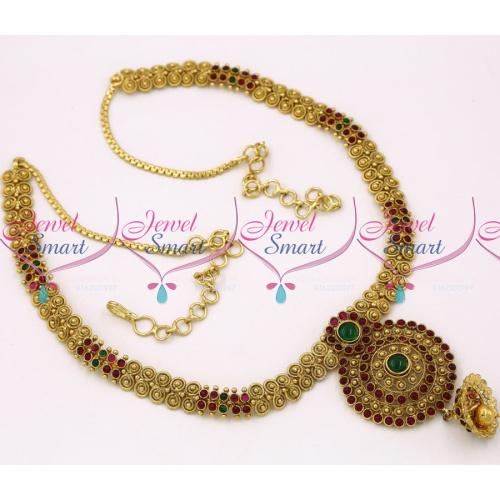 H8672 Antique Gold Plated Fancy Hip Chain Wedding Party Wear Imitation Jewellery Online
