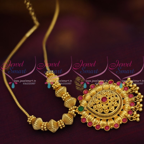 NL8644 Traditional Gold Design Fancy Pendant Beads Roll Kodi Short Chain Imitation