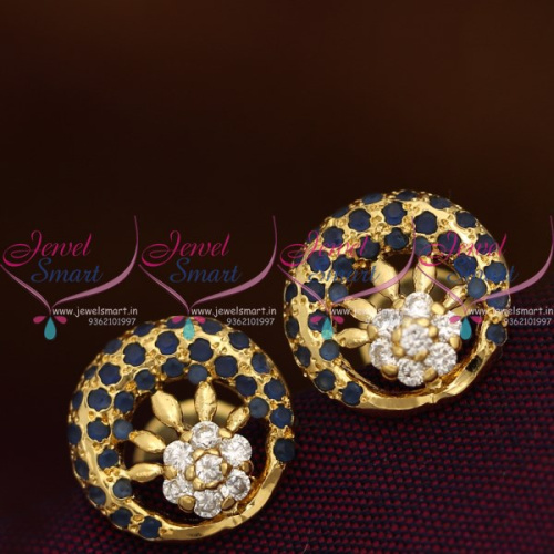 Semi Precious Small Size Earrings Gold Plated