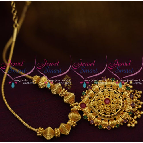 NL8944 Gold Design Fancy Pendant Beads Roll Kodi Short Chain Imitation