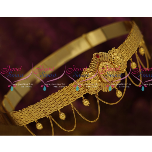 H9251 Temple Jewellery Laxmi God Design Vaddanam South Indian Traditional Hip Belt