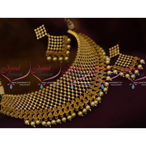 NL9437 Antique Gold Finish Combination AD Choker Necklace Latest Fashion Jewellery Designs