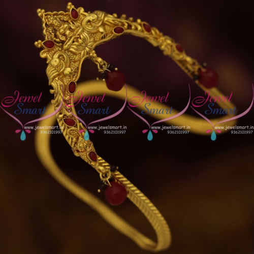 AR2894R Traditional Temple Aravanki Antique Gold Plated Wedding Kemp Jewellery Online