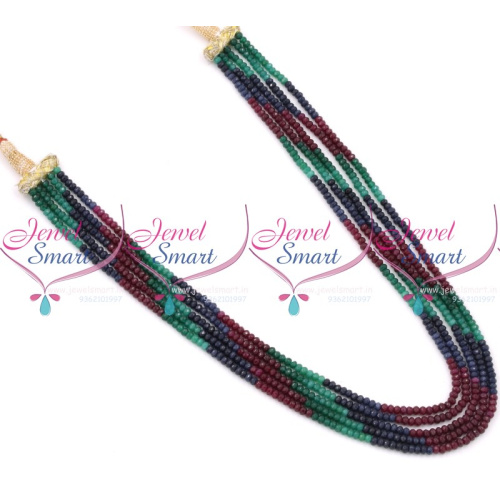 NL9663 Multi Colour Strand Semi Precious Jaipur Beads Mala Shop Online 