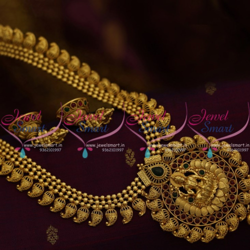 NL9804 Temple Mango Mala Haram Beads Kerala Design Ethnic Jewellery Buy Online