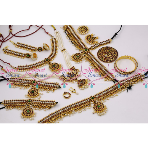 D9753 Classical Dance Kemp Jewellery Set Bharatanatyam South Indian Collections Online