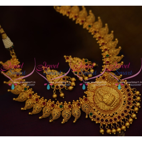 NL9762 Matte Reddish Gold Kerala Design Temple Jewellery Latest Imitation Online