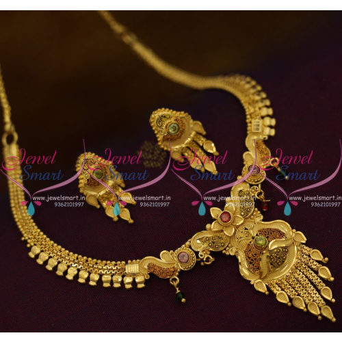 NL9725 Thin Design Small Size Short Necklace Forming Gold-Plated Jewellery Online
