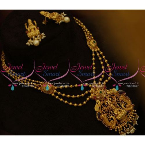 NL9760 Temple Jewellery Gold Plated Multi Strand Traditional Finish Sets Buy Online