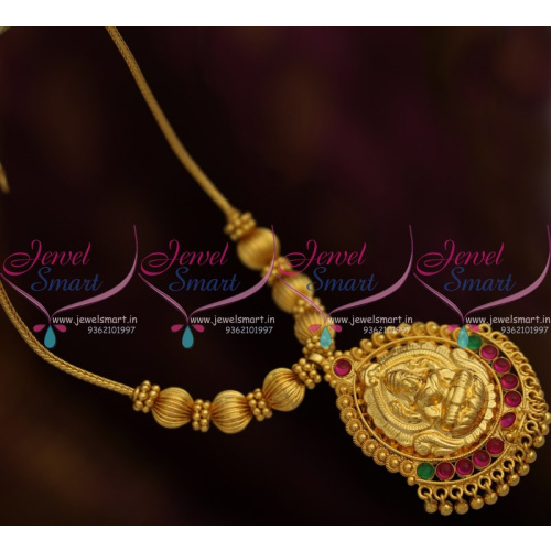 NL8458 Traditional Gold Design Temple Pendant Beads Roll Kodi Short Chain Imitation