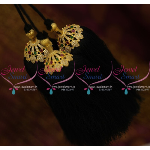 JK9892 CZ Gold Plated Caps Premium Hair Kuppulu Hair Jewellery South Indian Designs Online