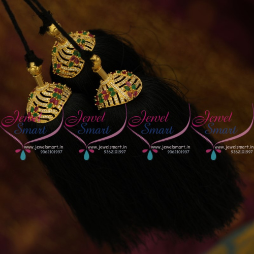 JK9893 Stylish Design Semi Precious Stones Caps Hair Kuppulu Jada Kunjalam Buy Online