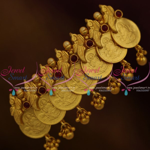 H9912 Temple Coin Matte Gold Finish Hair Clip Handmade Jewellery Accessory Shop Online