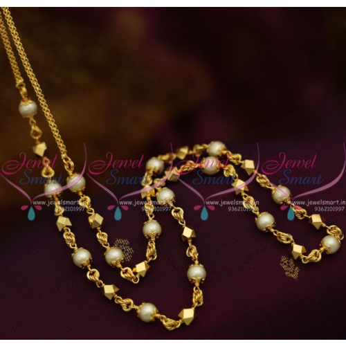 Pearl Beads Link Chain 28 Inches Length South Indian Casual Wear Collections CS30SM1016 