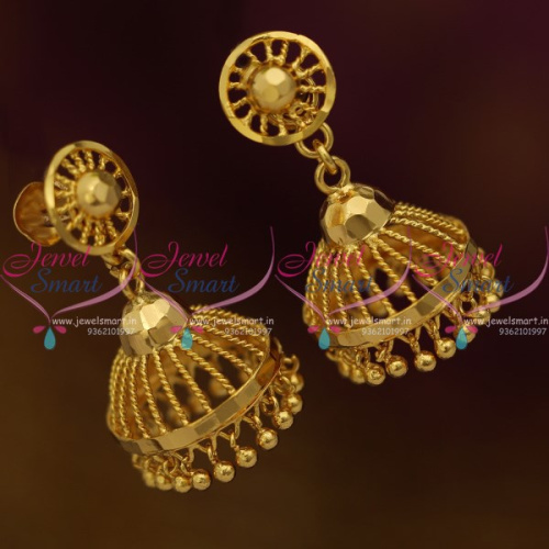J10040 South Indian Screw Back Daily Wear Jewellery Jhumka Earrings Online