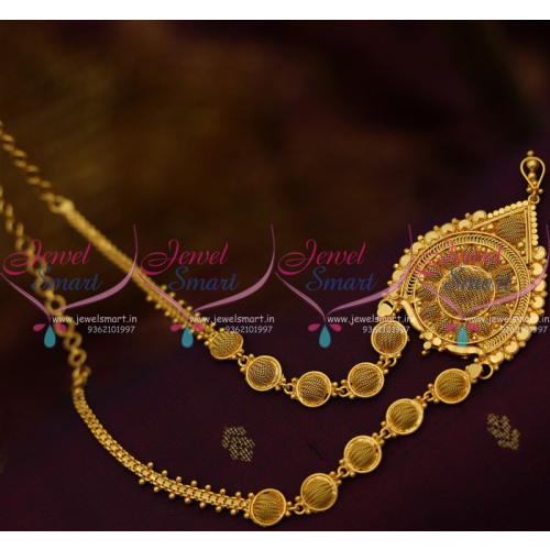 NL10107 South Indian Handmade Low Price Simple Design Short Necklace Daily Wear Jewellery