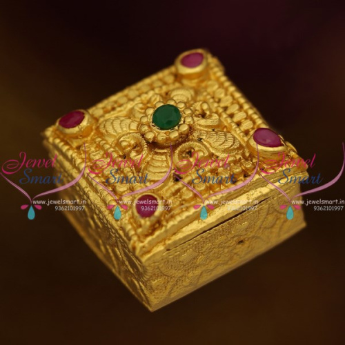 S0025 Nakshi Handmade Small Size Sindoor Box Kumkam Barina Buy Online Gold Plated