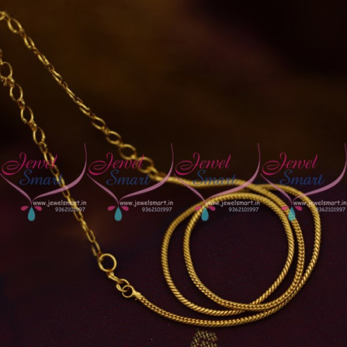C10273 Roll Kodi Design Short Gold Plated 14 Inches Chain Back Adjustable Rings Suitable Pendant Sets Daily Wear Jewellery