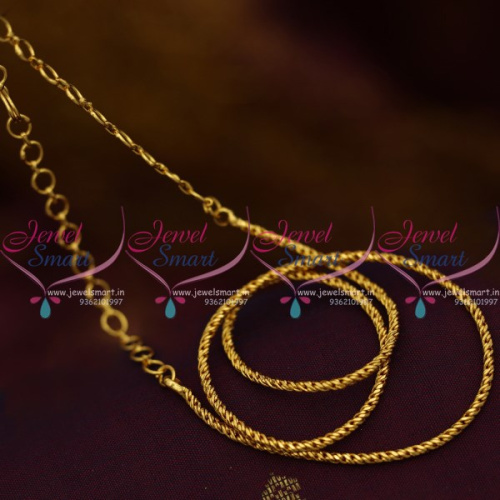 C10276 Delicate Design 2 mm Short 14 Inches Chain Back Adjustable Rings Suitable Pendant Sets Casual Wear Jewellery