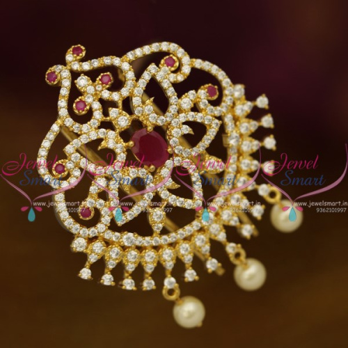 H10135 Big Size CZ Hair Accessory U Pin Jewellery Ruby White Sparkling Collections Imitation Designs