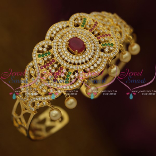 AR10314 Belt Vanki Bajuband Arm Jewellery Close Setting Multi Colour AD Stones Latest South Indian Collections