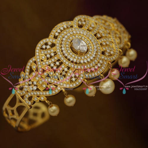 AR10316 Belt Vanki Bajuband Arm Jewellery Close Setting White Colour AD Stones Latest South Indian Collections