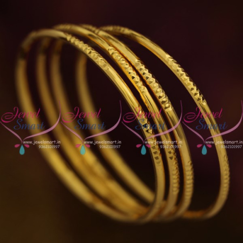B10158 Smooth Finish Simple Design Daily Use Wear Bangles 4 Pieces Set Buy Online