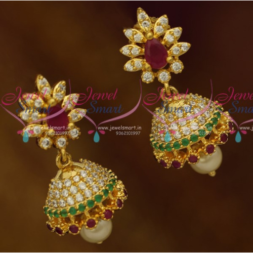 J10538 Beautiful Look Small Size Gold Finish Fashion Jewellery Collections Imitation Jhumki Online