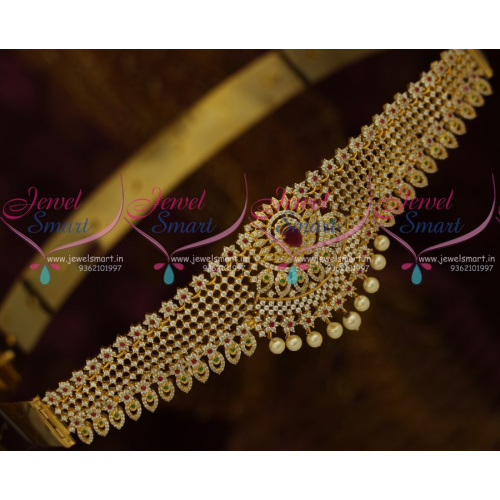 H10569 Ruby White Gold Plated Diamond Finish Vaddanam Oddiyanam Collections Shop Online