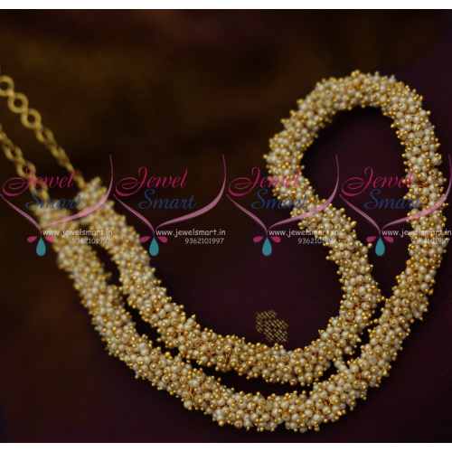 NL10373 Latest Fancy Pearl Jalar Tar Beads Chain Necklace Fashion Jewellery Collections Online