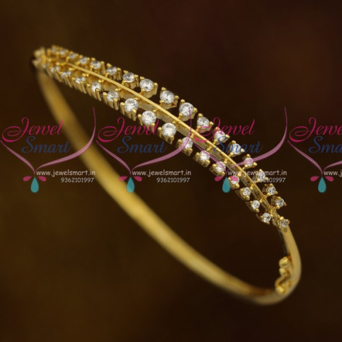 B10643 Small Size Fancy AD White Stones Thin Open Type Bracelets Stylish Fashion Jewellery Buy Online