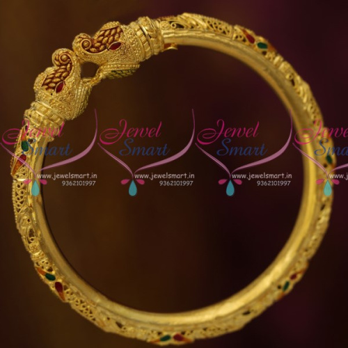 B10819 Forming Gold Pipe Bangle Bracelet Design Traditional Jewellery Shop Online