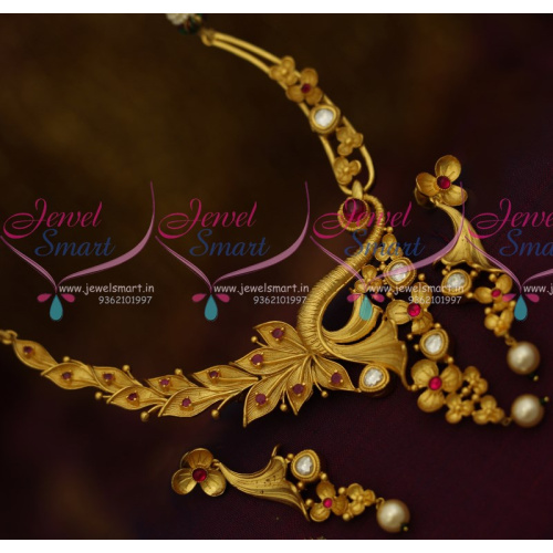 NL10634 One Gram Gold Plated Stylish Gold Design Ruby Kundan Jewellery Imitation Buy Online