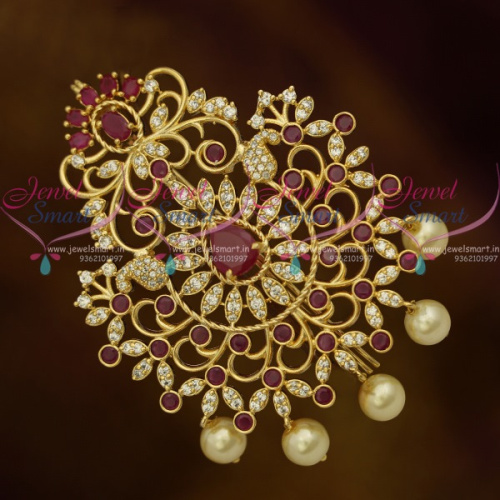 H10980 Gold Finish Premium AD Jada Billa Single Piece Bridal Decoration Accessory Buy Online