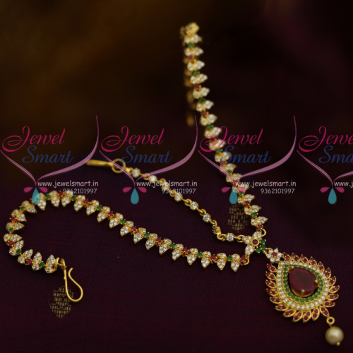H10902 AD Stones Multi Colour Damini MathaPatti Nethichutti Imitation Jewellery Set Buy Online