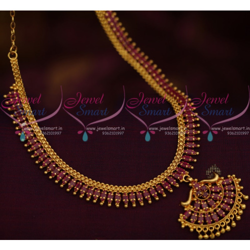 NL11003 Ruby AD Fashion Jewellery Low Price Simple Design Marquise South Indian Handmade Design