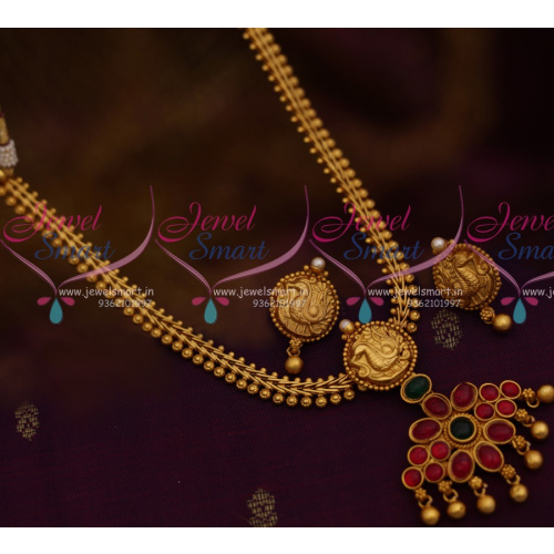 NL10872 Kemp Traditional Attiga Chain Pendant Earrings Ethnic Jewellery Designs Online