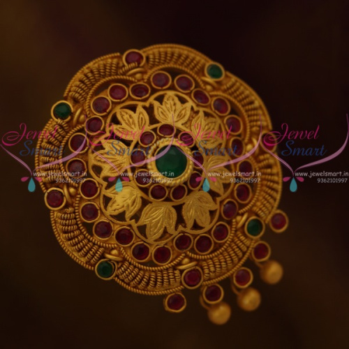 SP10992 Floral Latest Design Handmade Saree Pins Matching Accessory Matte Gold Jewellery