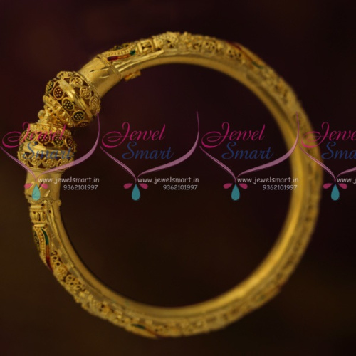 B10894 Forming Gold Pipe Single Enamel Bangle Bracelet Design Fashion Jewellery Shop Online