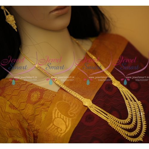 NL11046 South Indian Beautiful Haram Design Multi Layer Forming Gold Plated Jewellery Online