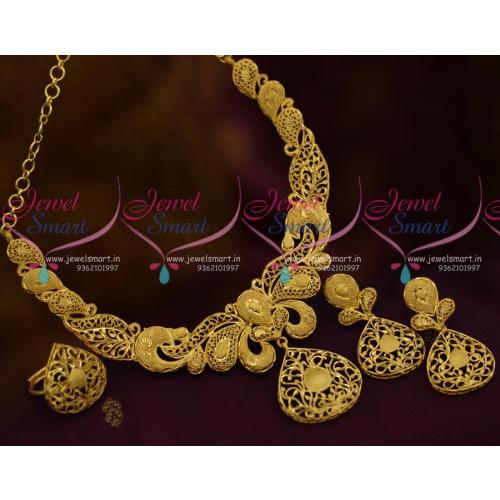 NL10954 Forming Hollow Necklace Light Weight Gold Finish Jewellery Imitation Collections
