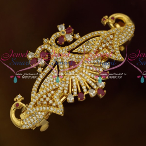 H11370 AD Ruby White Hair Clip Semi Precious Stones Matching Accessory Buy Online