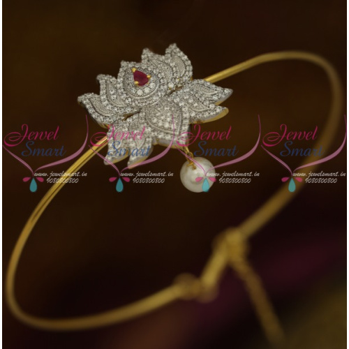 V3988 Ruby CZ Fancy South Traditional Hand Jewellery String Vanki Collections Online