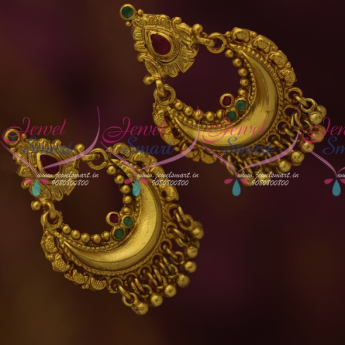 ER11294 Antique Chand Bali Style Fashion ScrewBack South Indian Jewellery Collections Online