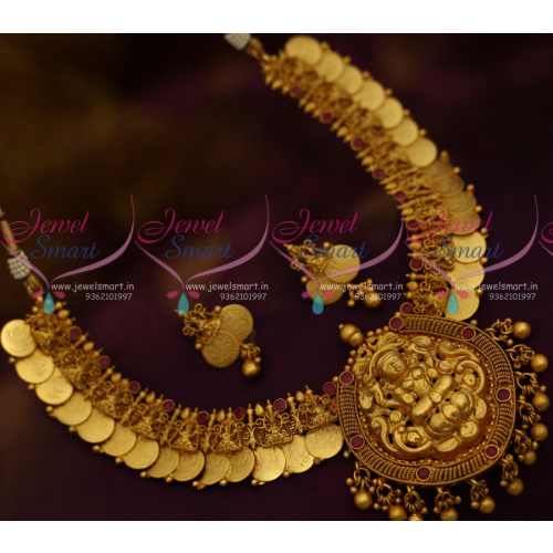 NL11137 Temple Coin Jewellery Ornaments Kasulaperu Gold Design Traditional Jewellery Online